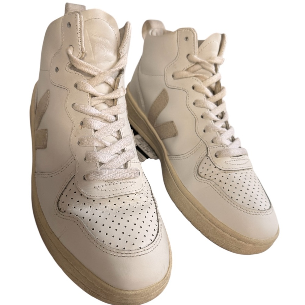 Veja V-15 High-Top Sneaker white